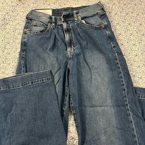 gap wide leg blue jeans